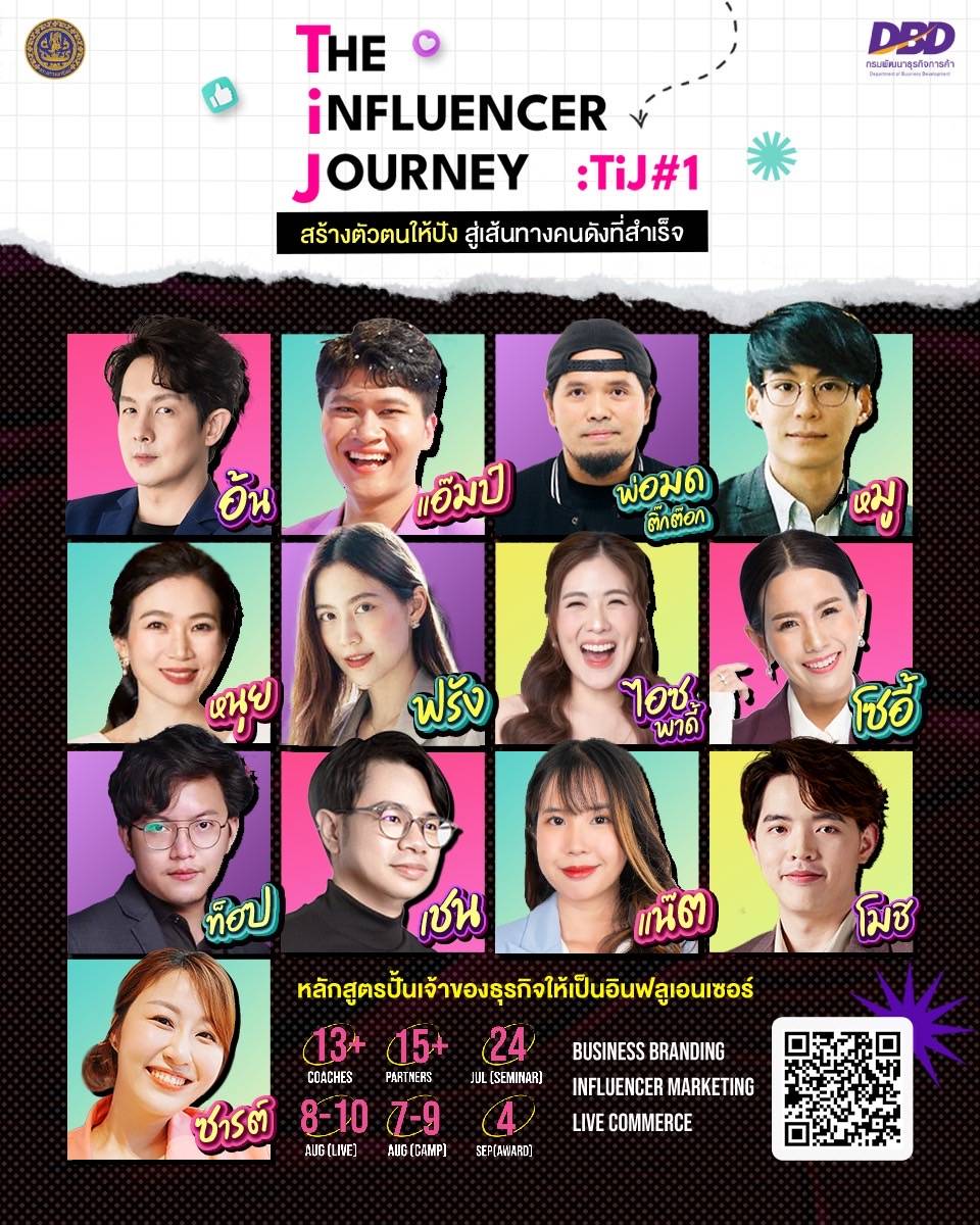 The Influencer Journey : TIJ#1 สร้างตัวตนให้ปัง สู่เส้นทางคนดังที่ประสบความสำเร็จ